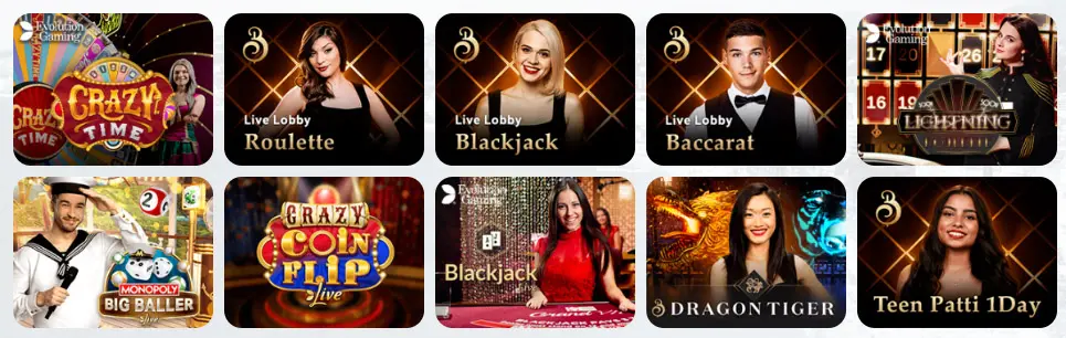 Jeux de casino en direct LEGEND PLAY CASINO