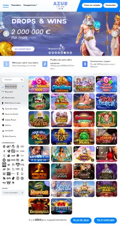 l'application et interface LEGEND PLAY CASINO