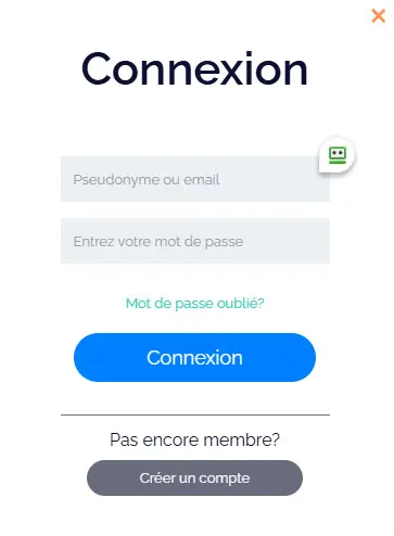 Connexion des membres du LEGEND PLAY CASINO