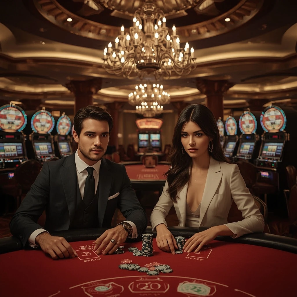 Deux joueurs de poker dans un Legend Play Casino
